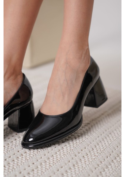 Candie Siyah Rugan Kadın Stiletto