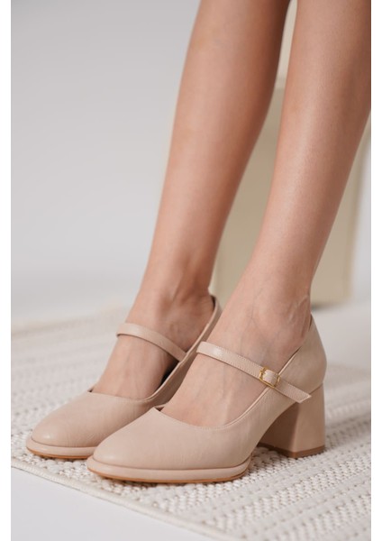 Slay Nude Cilt Kadın Topuklu Ayakkabı