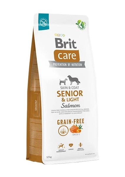 Brit Care Senior Light Tahılsız Somonlu Yaşlı Diyet Köpek Maması 12 kg