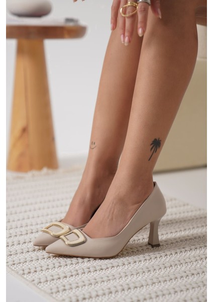 Emery Kadın Bej Topuklu Ayakkabı fiyatları
