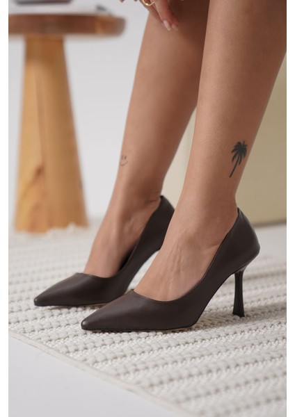 Zelena Kadın Acı Kahve Stiletto modelleri