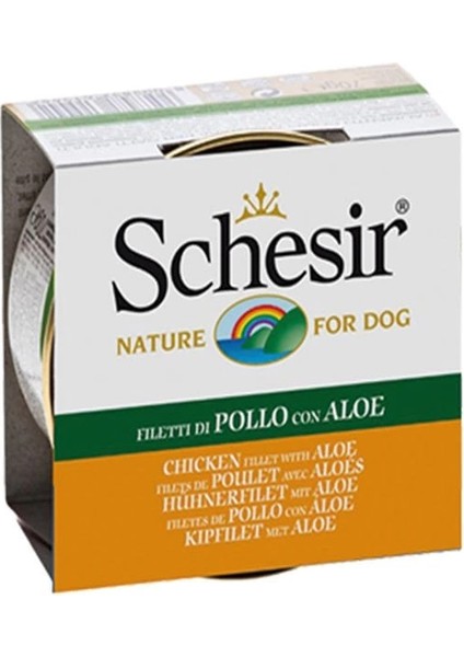 Schesir Aloevera ve Tavuklu Jöleli Konserve Köpek Maması 150 gr