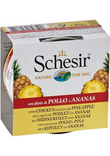 Schesir Tavuk ve Ananas Konserve Köpek Maması 150 gr