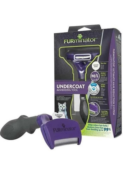 Furminator Kısa Tüylü Kedi Tüy Tarağı Large