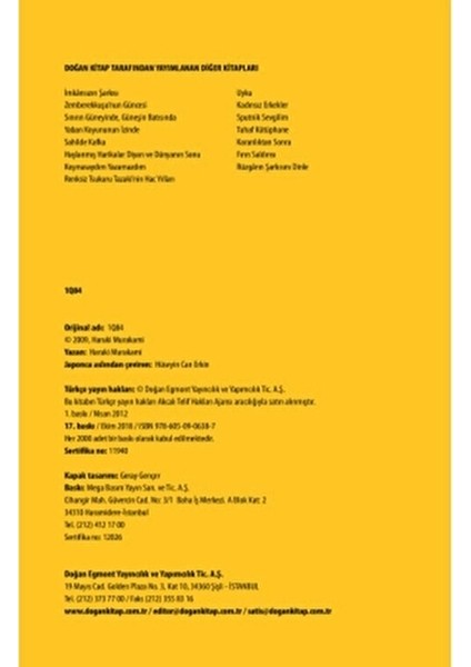 1Q84 - Haruki Murakami modelleri