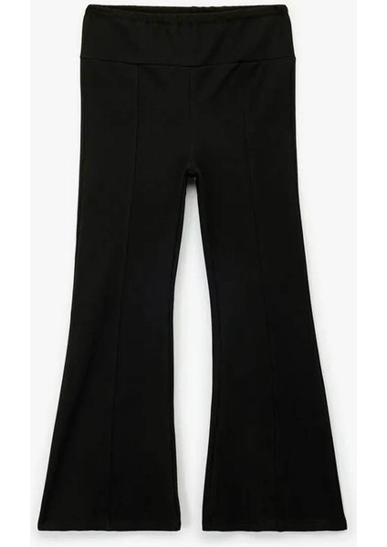 Basic Ispanyol Paça Siyah Kız Çocuk Pantolon 6WKG40031AK