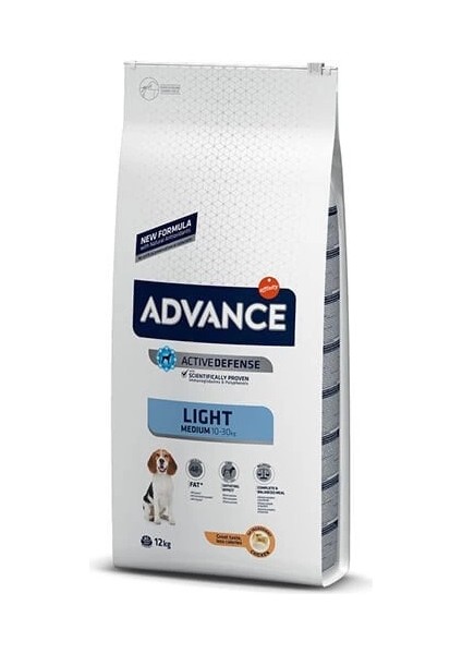 Advance Light Medium Tavuklu Orta Irk Diyet Köpek Maması 12 kg
