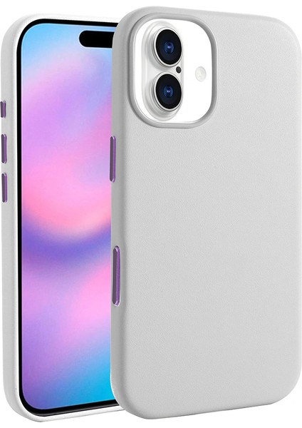 Apple Iphone 17 Kılıf Magsafe Şarj Özellikli Pu Deri Görünümlü Lopard Kupra Kapak