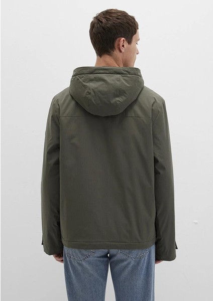 Kapüşonlu Yeşil Ceket 0110606-88487 fırsatları