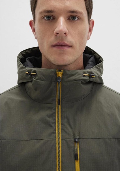 Kapüşonlu Yeşil Ceket 0110606-88487 indirimleri
