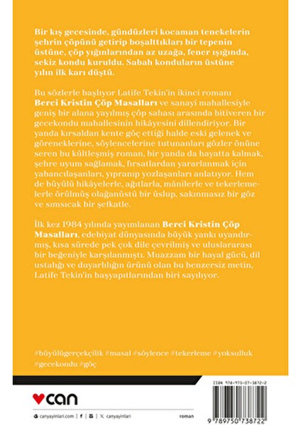 Berci Kristin Çöp Masalları - Latife Tekin modelleri