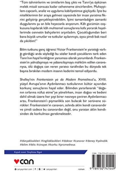 Frankenstein - Mary Shelley modelleri