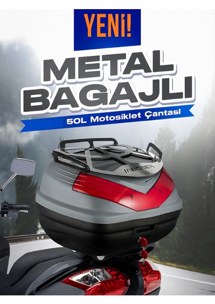 WG50 Sırt Dayamalı Premium Metal Bagajlı Çanta (Nardo Gri)