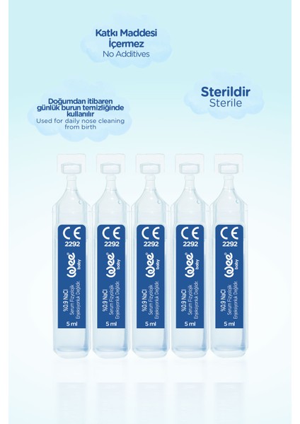 Wee Baby Serum Fizyolojik 10'lu (10X12 120 Adet) fırsatları