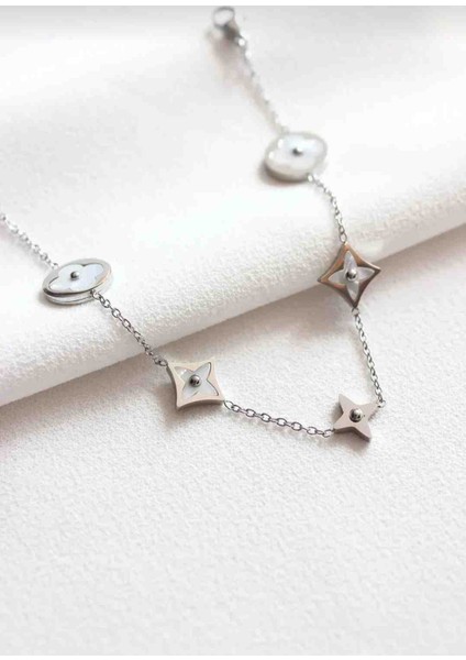 Silver Lotus Mini Model Çelik Bileklik modelleri