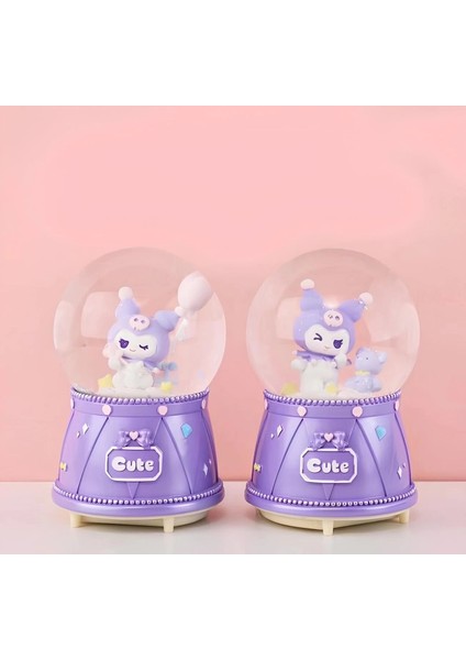 Kuromi Işıklı Müzikli Kar Küresi Orta Boy ALK3118 ( Lisinya )
