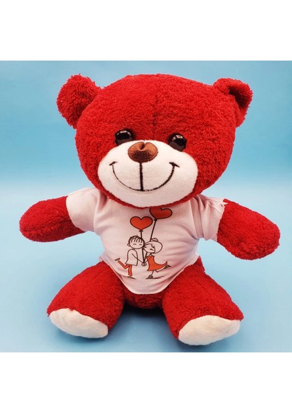 Tişörtlü Kırmızı Oyuncak Ayı ( Lisinya )