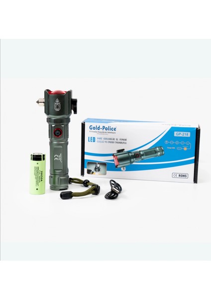 Gold Police GP-218 Acil Durum El Feneri Güçlü Tg LED 3000 Lümen modelleri