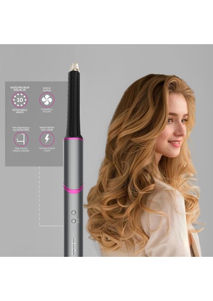 Iyon Özellikli 10'da 1 Çok Fonksiyonlu Saç Şekillendirme ve Kurutma Cihazı