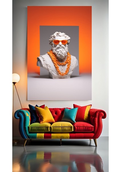 Modern Sanat Thug Heykel V1 Ev Duvar Salon Güzellik Salonu Ofis Dükkan Dekarasyon Kanvas Tablo
