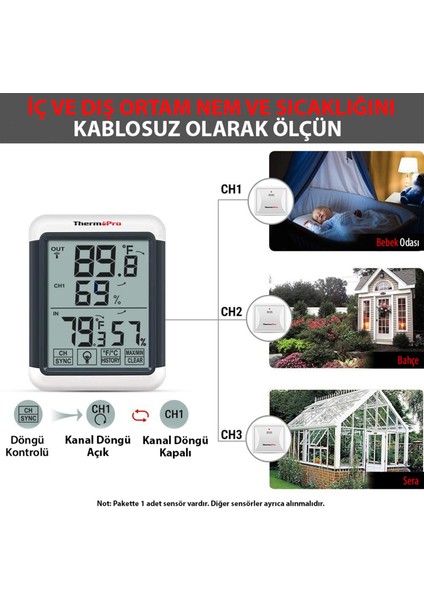 TP65C Termometre Iç Mekan Dijital Sıcaklık ve Nem Ölçer fiyatları