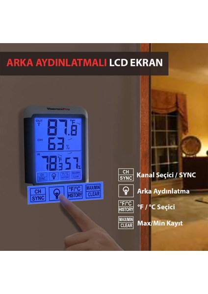 TP65C Termometre Iç Mekan Dijital Sıcaklık ve Nem Ölçer fırsatları