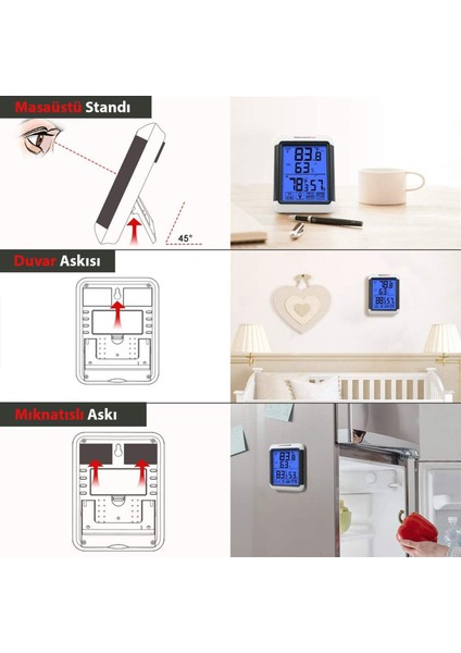 TP65C Termometre Iç Mekan Dijital Sıcaklık ve Nem Ölçer indirimleri