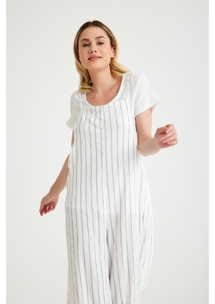 Günlük Askılı Bol Kesim Yazlık Kadın Tulum