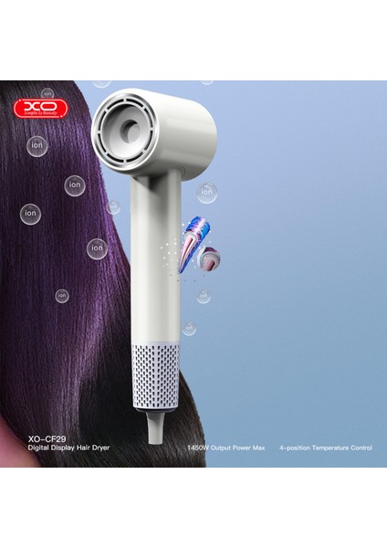 Dijital Ekranlı, 1600W Güçlü, Fırçasız Motor, LED Işık, Iyon Teknolojili Saç Kurutma fiyatları