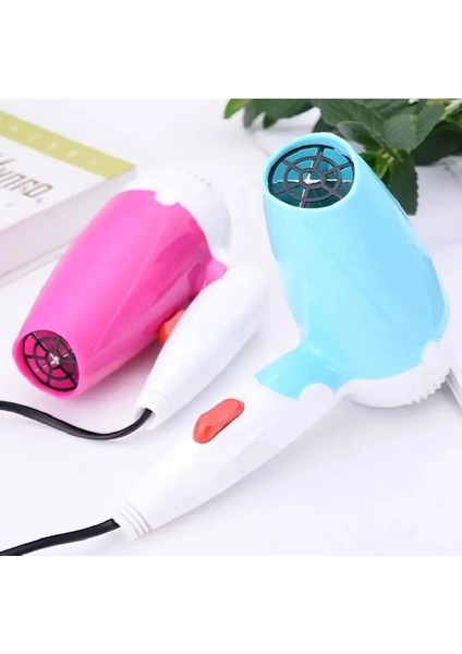 Mini 1000W Katlanabilir Saç Kurutma Makinesi, Pembe Renkli