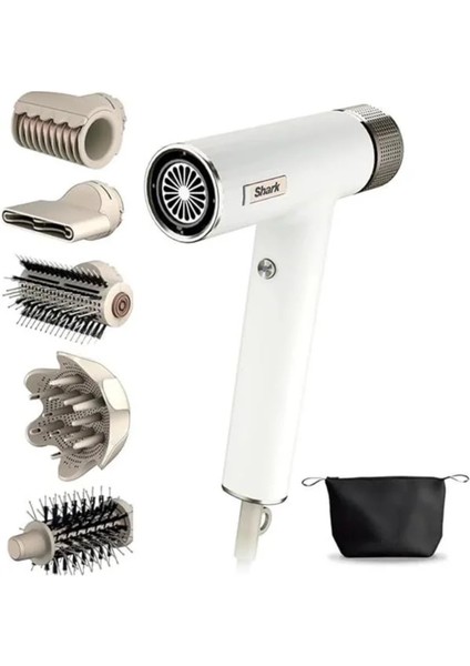Çok Renkli 5-In-1 Havalı Saç Kurutma ve Şekillendirme Seti + Seyahat Çantası