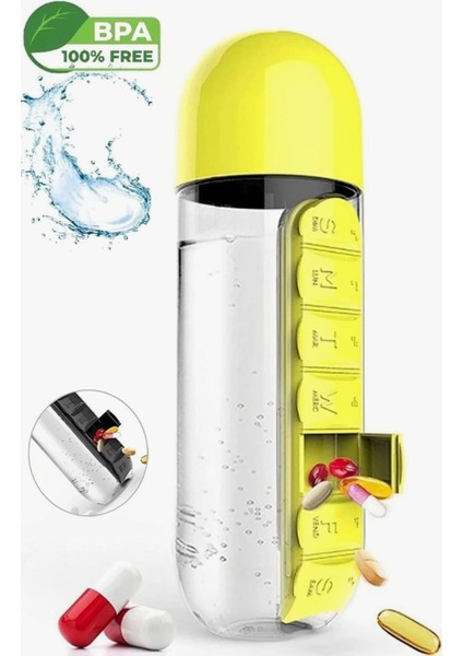 600 ml 7 günlük saklama kutulu hazneli su matarası fiyatları