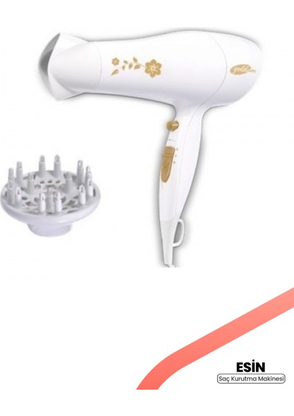 2000W Hız ve Kademeli Isı Ayarlı Beyaz Saç Kurutma Makinesi
