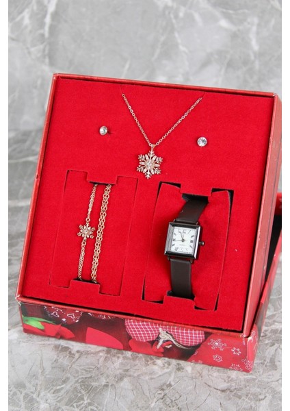 Kadın Kol Saati Kolye Bileklik ve Küpe Seti fiyatları