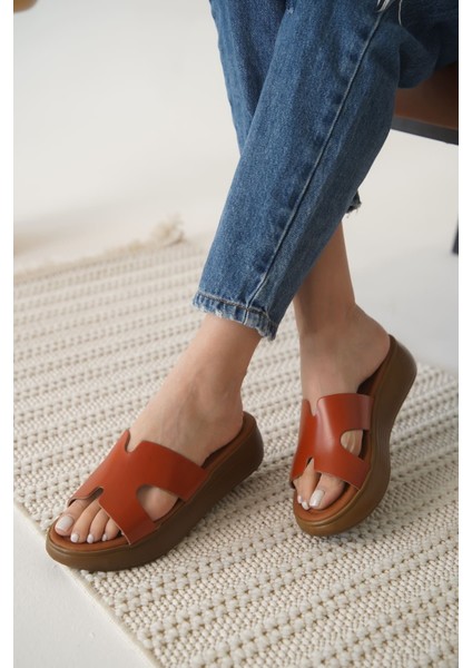 Borlina Kiremit Hakiki Deri Terlik indirimleri