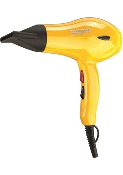 2400W Turbox5 Sarı Fön Makinesi, Güçlü ve Şık Tasarım
