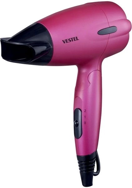 Pembe Seyahat Tipi Saç Kurutma Makinesi, Hafif ve Güçlü, Pratik Kullanım