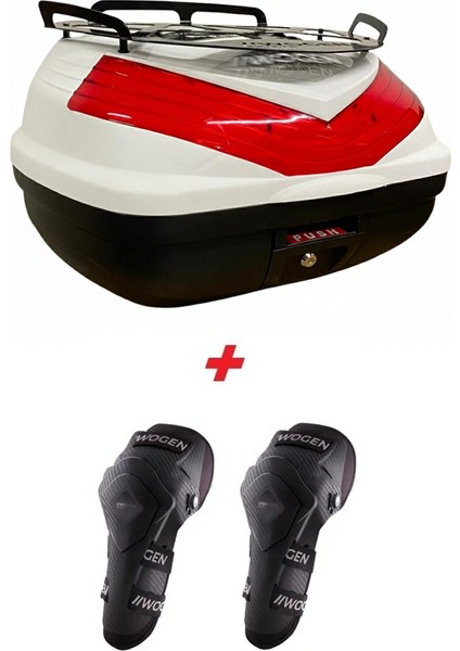 WG39 Basic Metal Bagajlı Çanta (Beyaz) + Karbon Dizlik Hediyeli