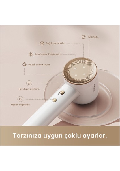 1100 W Saç Kurutma Makinesi, Beyaz, LED Gösterge, 2 Yıl Garanti indirimleri