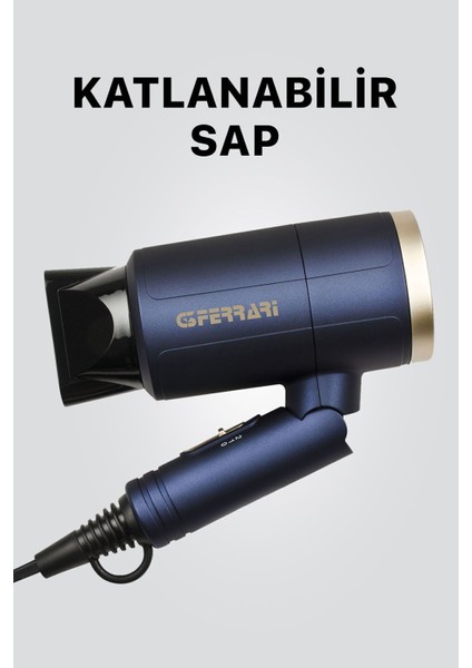 Katlanabilir Seyahat Saç Kurutma Makinesi, Mavi, Hafif ve Pratik Kullanım indirimleri