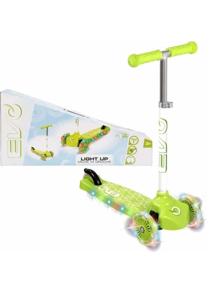 Evo Scooter 3tkr Işıklı Max 50KG Yeşil