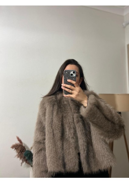 Kahverengi Normal Boy Kancalı Kürk Mont fiyatları