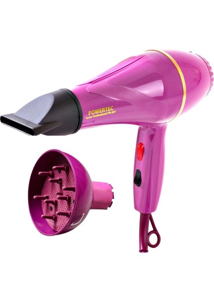 TR-501 Profesyonel Güçlü ve Hafif Mor Fön Makinesi