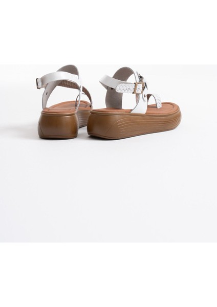 Likya Beyaz Hakiki Deri Sandalet modelleri