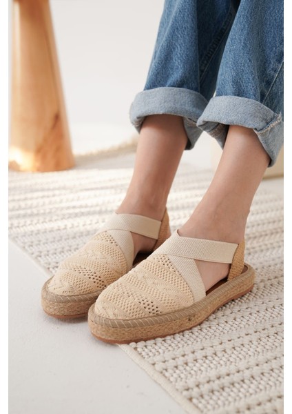 Rosa Kadın Bej Espadril Ayakkabı