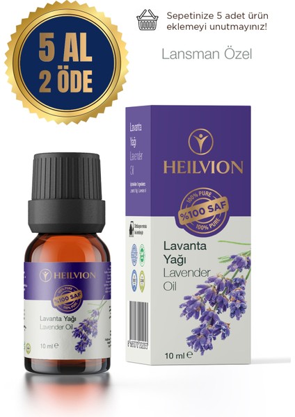 Lavanta Yağı %100 Saf ve Doğal 10 ml Uykuya Yardımcı & Stres Için Doğal Destek & Aromaterapi