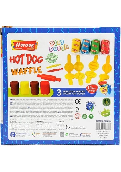 ERN-584 Heroes Orta Kutulu Burger Oyun Hamuru Seti modelleri