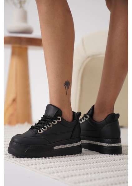 Alice Kadın Siyah Tabanlı Siyah Gizli Topuklu Sneaker indirimleri