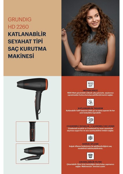 1600 W Güçlü Saç Kurutma ve Fön Makinesi, Beyaz indirimleri