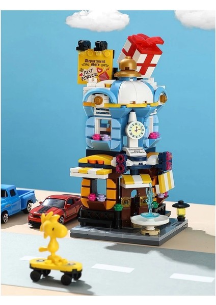 KP0105 Keeppley City Corner Department Store Blok Seti 389 Parça modelleri